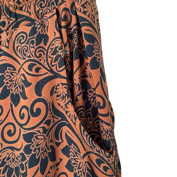 Karma Highway Silky Loose Fit Boho Festival Pants One size Brown Black - Picture 4 of 8